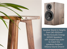 Load image into Gallery viewer, Acoustic Energy AE500 Speaker Stands with a shaped top plate 140-900mm (Pair)