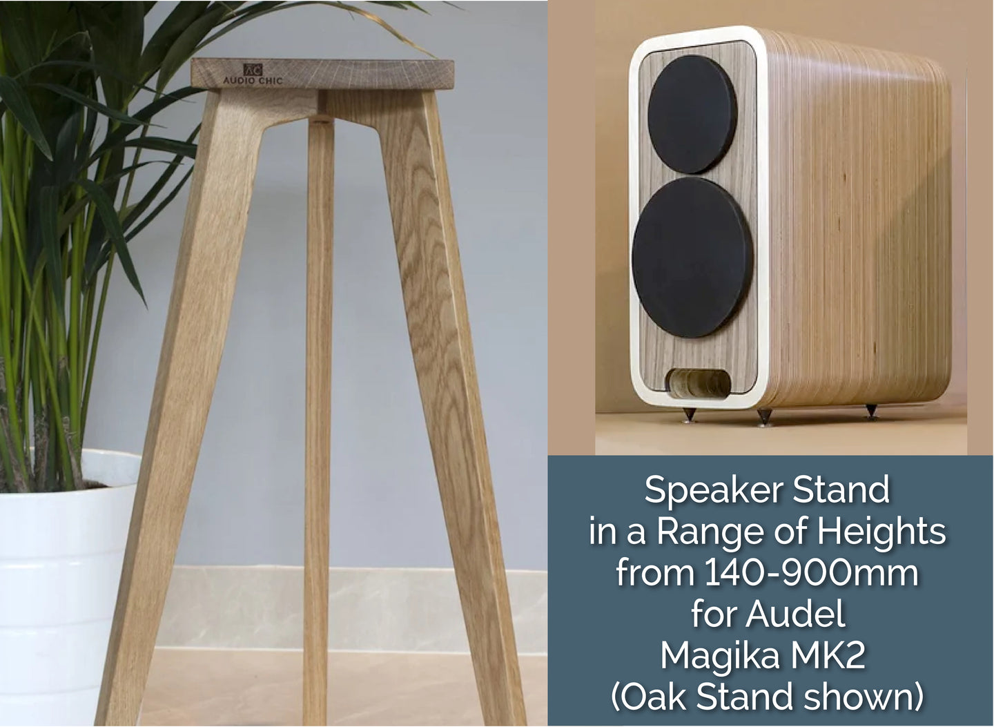 Audel Magika MK2 Speaker Stands 140-900mm (Pair)