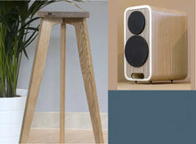 Load image into Gallery viewer, Audel Magika MK2 speaker stands in a range of heights from 140-900mm, shown in an oak wood finish.