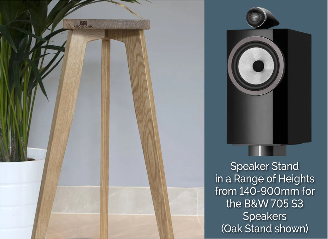 B&W 705 S3 Speaker Stands 140-900mm (Pair) - Shaped top plates