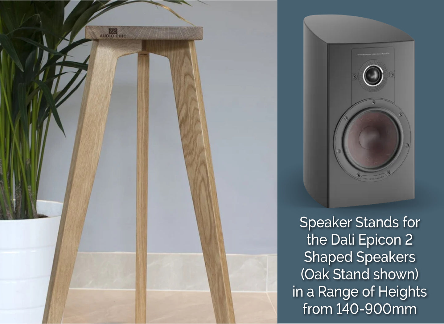 Dali Epicon 2 Speaker Stands 140-900mm (Pair) - Shaped Top Plate