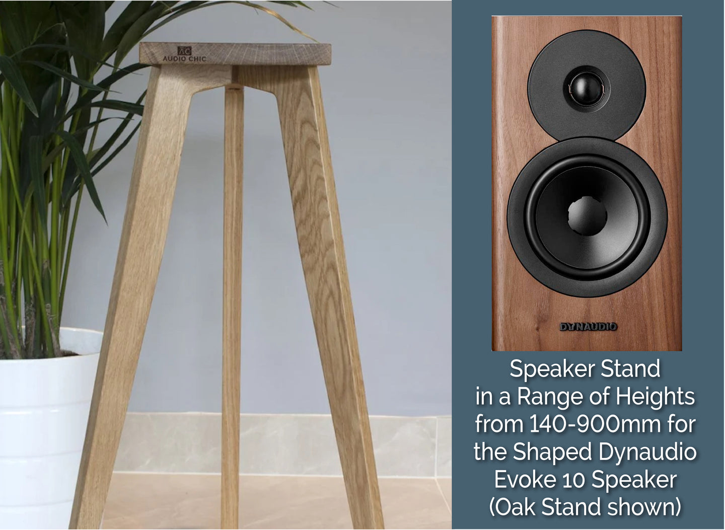 Dynaudio Avoke 10 Speaker Stands 140-900mm (Pair) - Shaped Top Plates