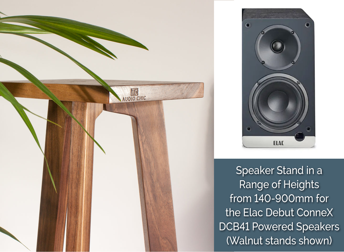 Elac Debut ConneX DCB41 Speaker Stands 140-900mm (Pair)