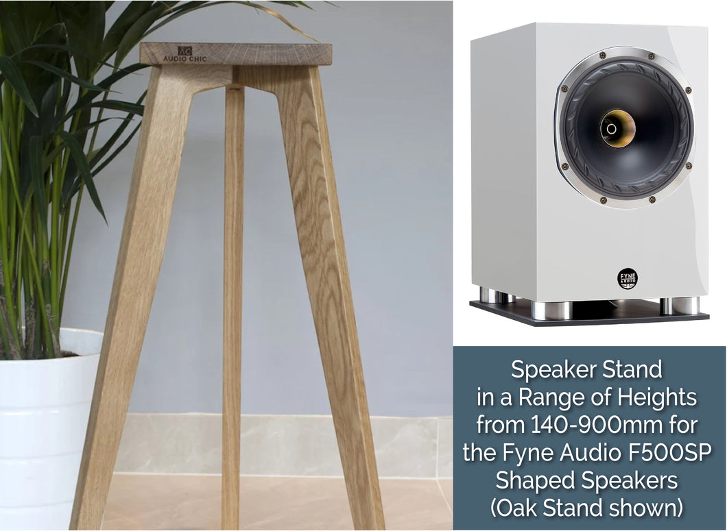 Fyne Audio F500SP Shaped Speaker Stands 140-900mm (Pair) - Shaped Top Plates