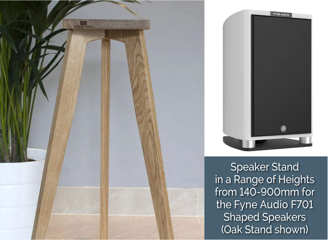 FYNE AUDIO F701 Speaker Stands 140-900mm (Pair) - Shaped Top Plate