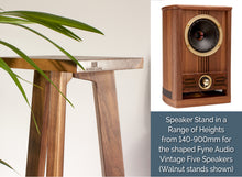 Load image into Gallery viewer, Fyne Audio Vintage Five Shaped Speaker Stands 140-900mm (Pair) - Shaped Top Plates