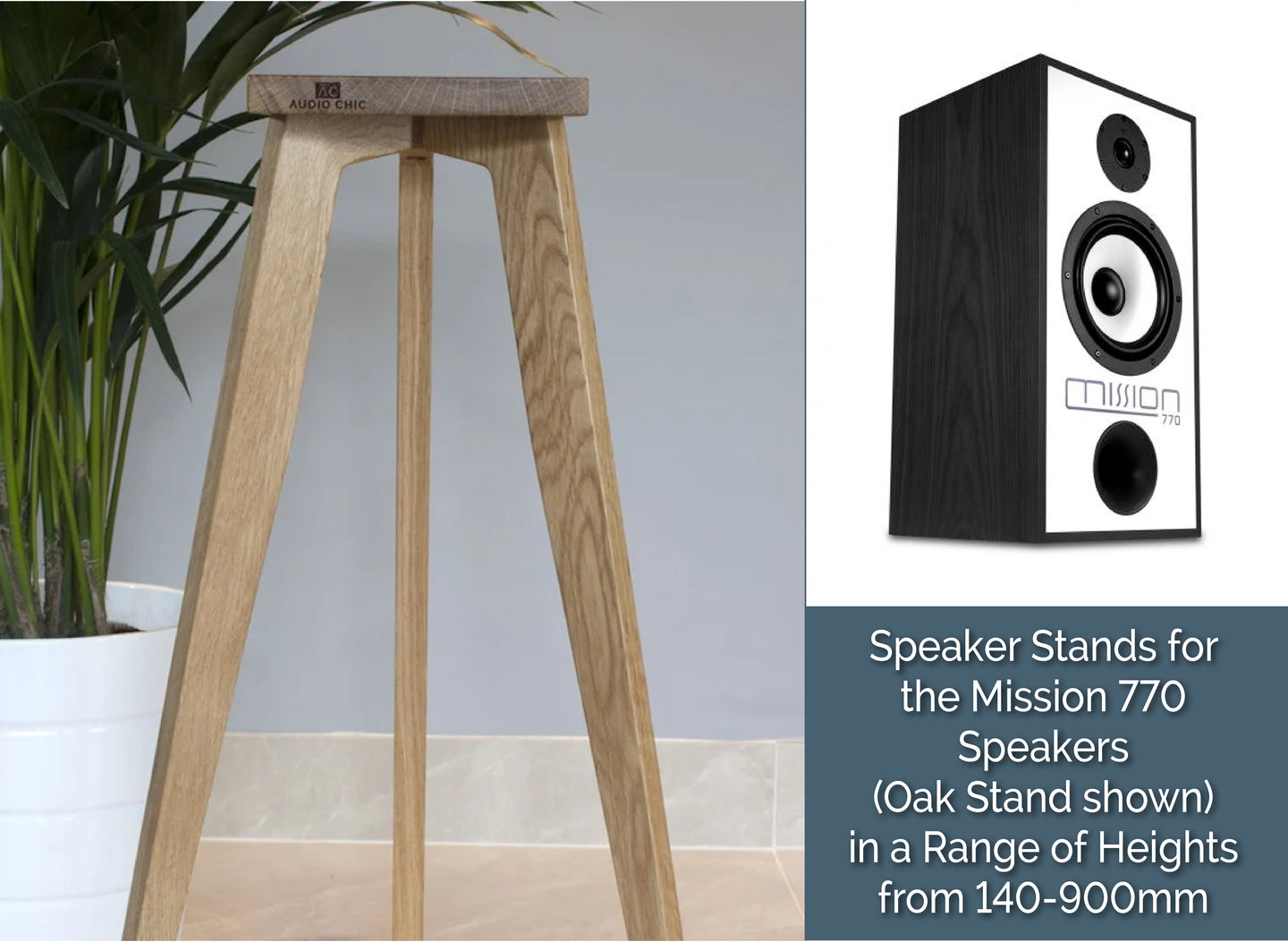 Mission 770 Speaker Stands 140-900mm (Pair)