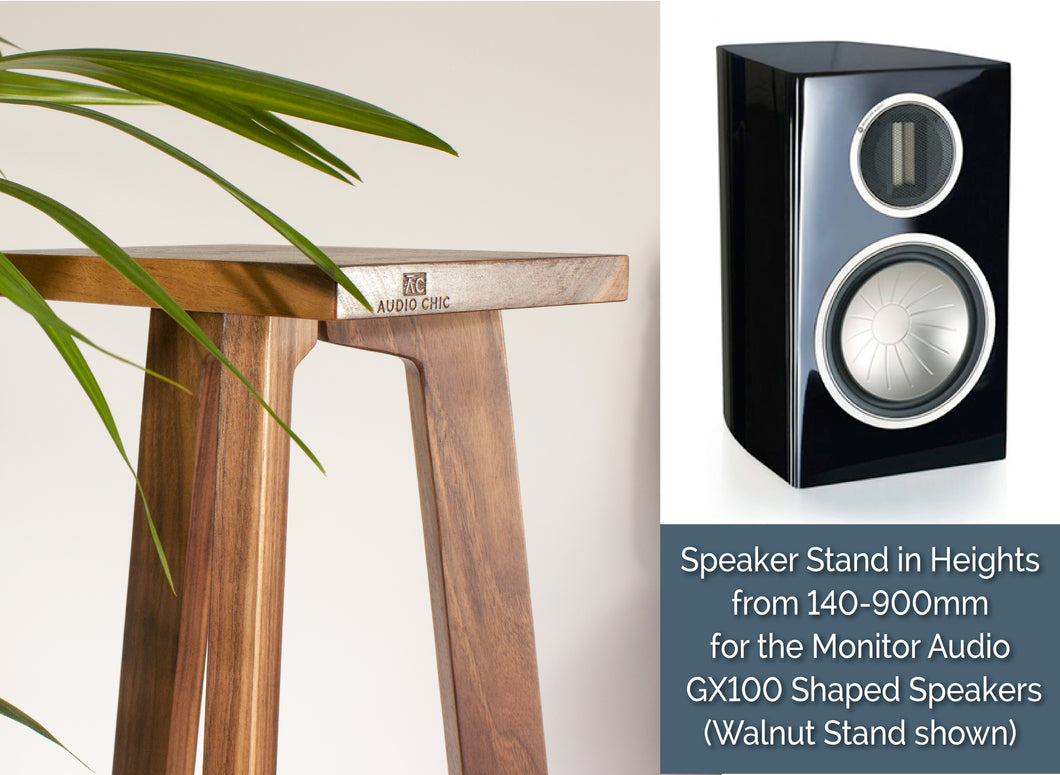 Monitor Audio GX100 Speaker Stands 140-900mm (Pair) - Shaped Top Plate