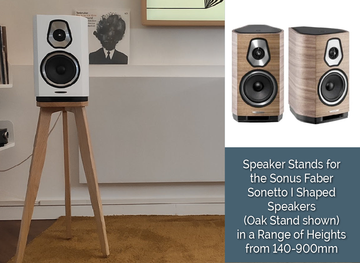 Sonus Faber Sonetto I Speaker Stands 140-900mm (Pair) - Shaped Top Plate