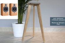 Load image into Gallery viewer, ATC SCM19 Solid Oak, Walnut, Cherry, Ash, Maple Speaker Stands with Speaker Spikes &amp; Additional Isolation Plinths 