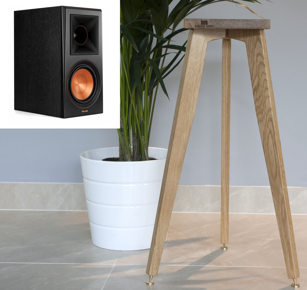 Klipsch R-14M Speaker Stands in oak by Audio Chic