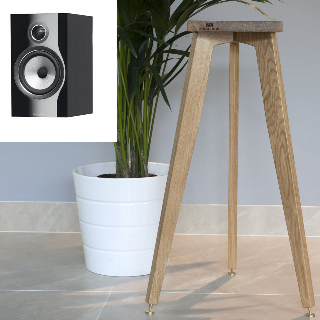 B&W 706 S2 Solid Oak Speaker Stands, Designed Specifically by Audio Chic