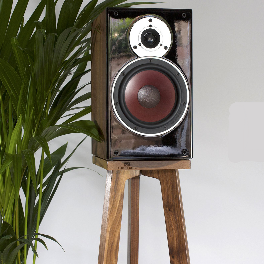 The Bittern Tripod Hardwood Bookshelf Speaker Stands in 2 heights (Pair) - AUDIO CHIC