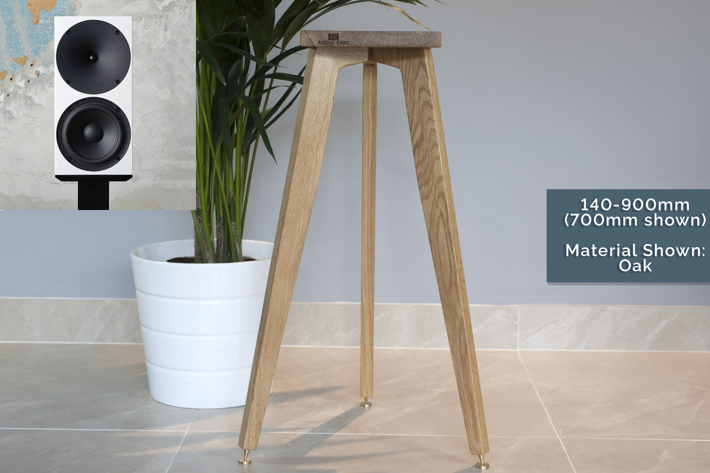 Buchardt A500 Speaker Stands made from solid Oak