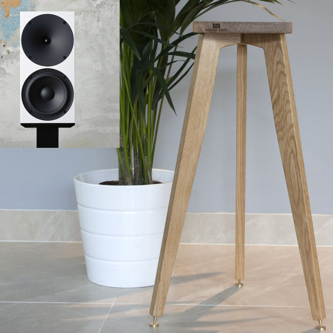 Buchardt A500 Speaker Stands made from solid Oak