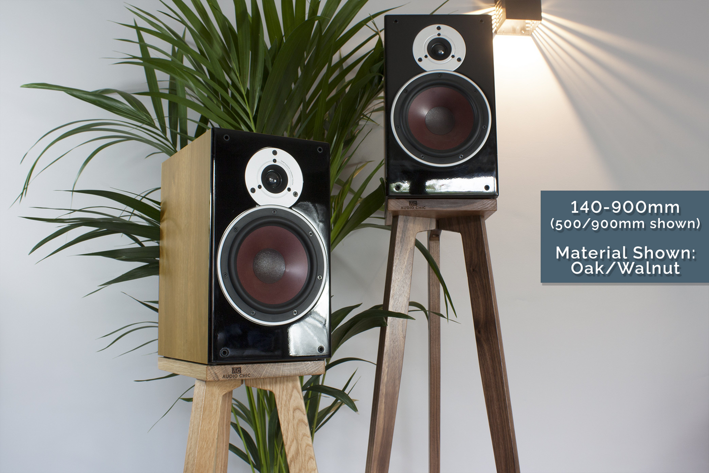 Dali Zensor 3 140-900mm Speaker Stands in Oak & Walnut