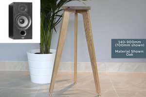 Solid Oak Speaker Stand Made for Elac Debut 2.0 B6.2 Bookshelf speakers