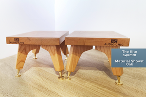 The Kite Speaker Stand 140mm Tall With Adjustable Speaker Spikes for Tailorable Stand Angle