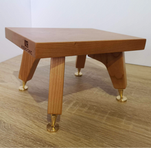 Load image into Gallery viewer, Four legged speaker stand with adjustable speaker spikes on front and rear