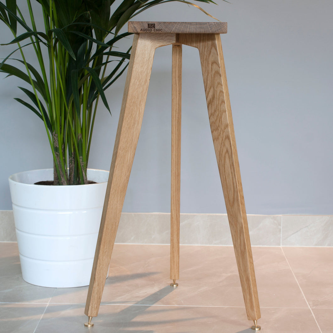 The Bittern Tripod Hardwood Bookshelf Speaker Stands 700mm (Pair) - AUDIO CHIC