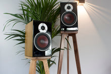 Load image into Gallery viewer, Two Audio Chic speaker stands with speaker spikes and shoes for audio enhancement